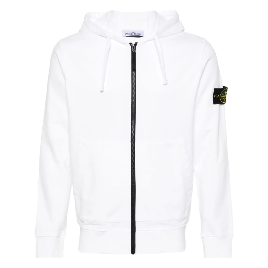 Gilet con Cappuccio Stone Island: Bianco