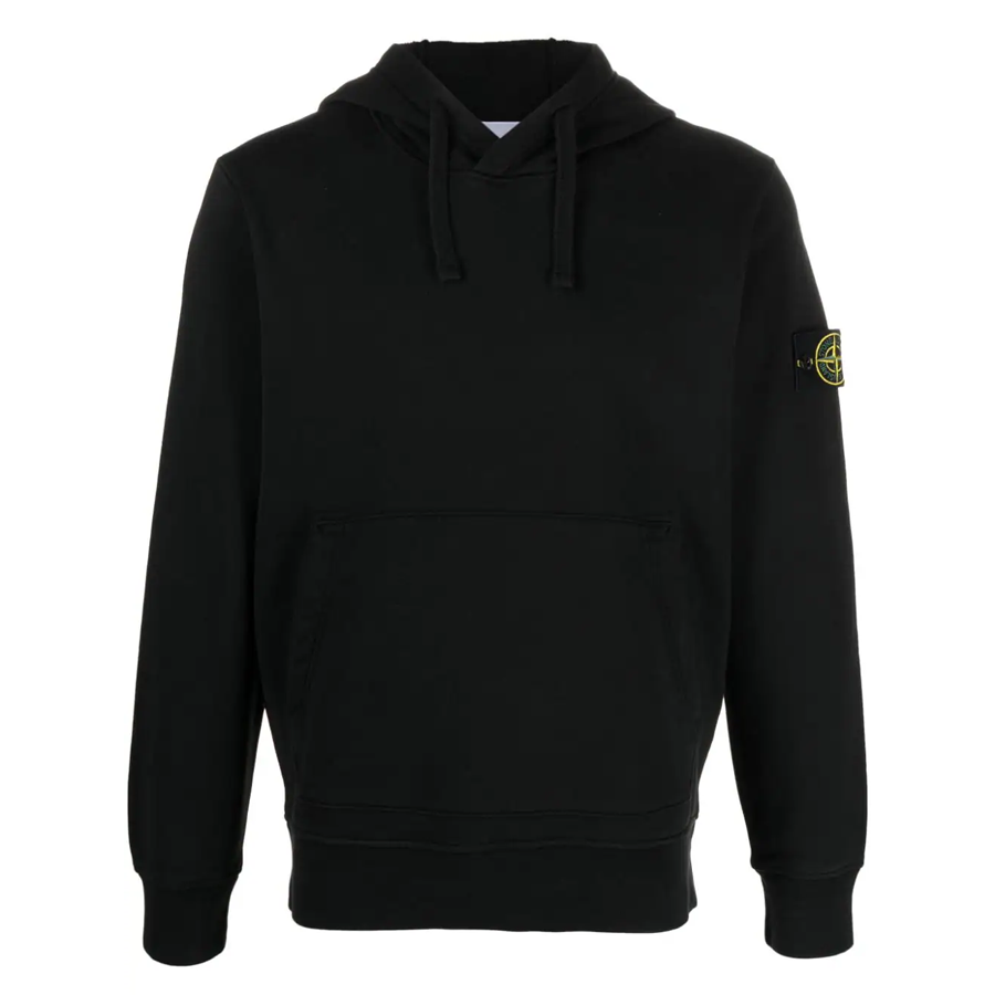 Felpa con Cappuccio Stone Island: Nero