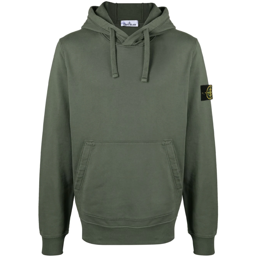 Felpa con Cappuccio Stone Island: Verde Scuro