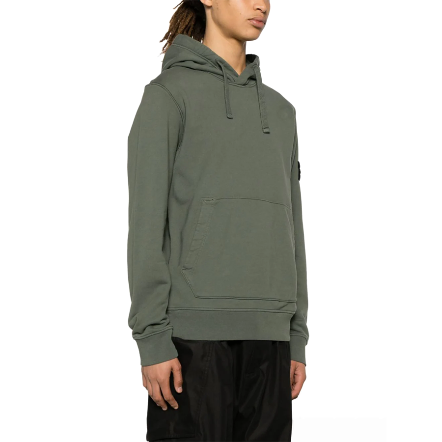 Felpa con Cappuccio Stone Island: Verde Scuro